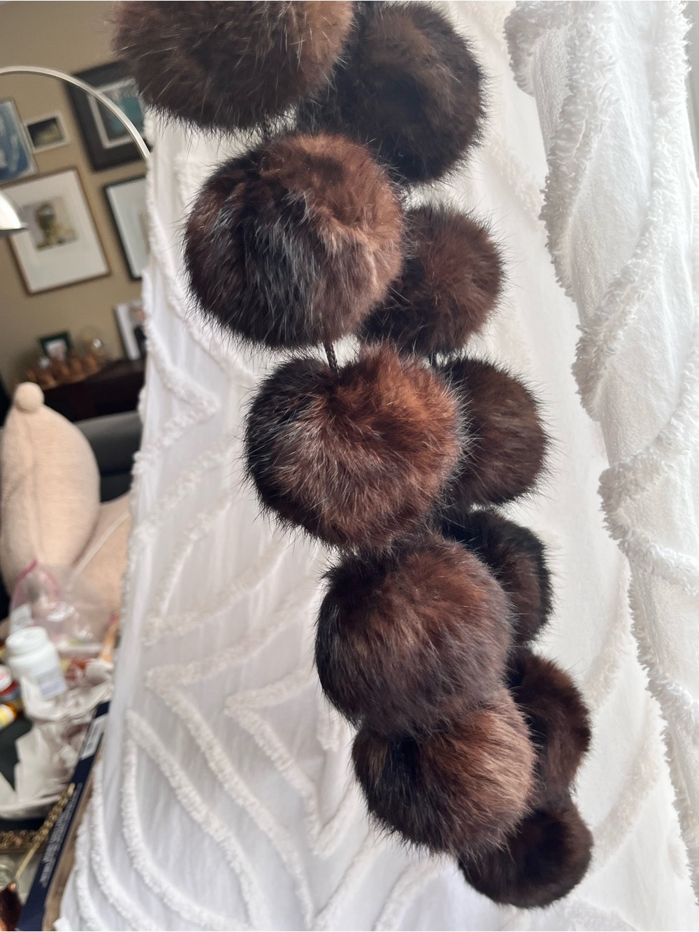 Luxury Fur Pom Pom Scarf